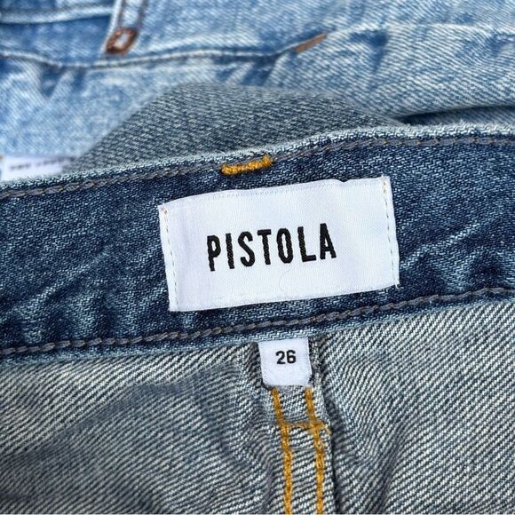 Pistola Charlie Exposed Button Fly Distressed Denim Jeans 26 - Picture 7 of 9